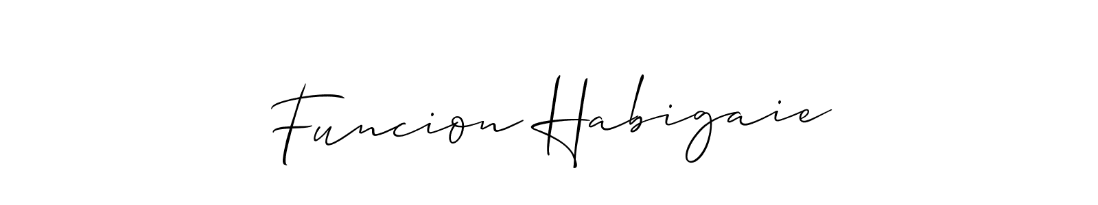 Check out images of Autograph of Funcion Habigaie name. Actor Funcion Habigaie Signature Style. Allison_Script is a professional sign style online. Funcion Habigaie signature style 2 images and pictures png