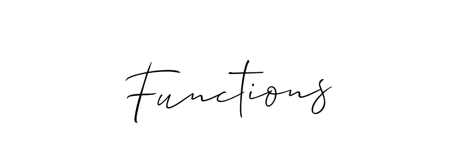 Also You can easily find your signature by using the search form. We will create Functions name handwritten signature images for you free of cost using Allison_Script sign style. Functions signature style 2 images and pictures png