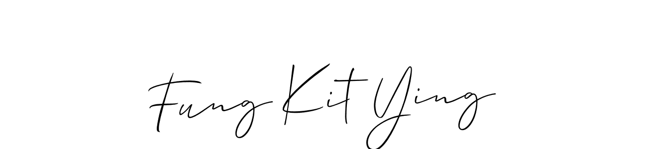 Use a signature maker to create a handwritten signature online. With this signature software, you can design (Allison_Script) your own signature for name Fung Kit Ying. Fung Kit Ying signature style 2 images and pictures png