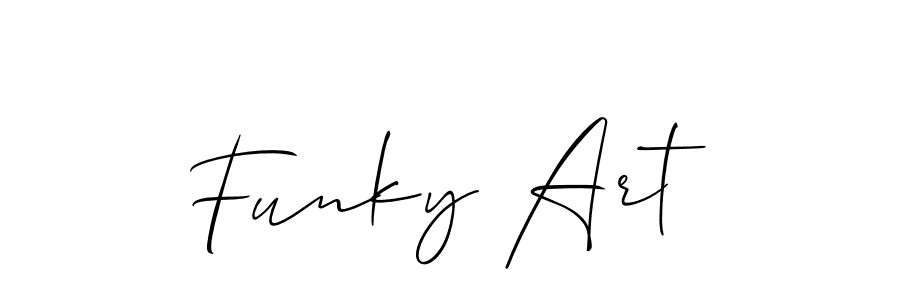 Also You can easily find your signature by using the search form. We will create Funky Art name handwritten signature images for you free of cost using Allison_Script sign style. Funky Art signature style 2 images and pictures png