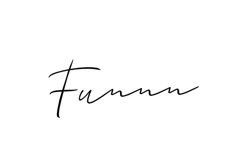 How to Draw Funnn signature style? Allison_Script is a latest design signature styles for name Funnn. Funnn signature style 2 images and pictures png