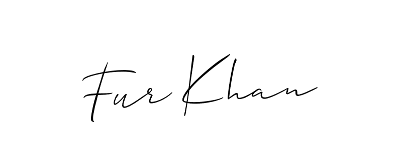 Also You can easily find your signature by using the search form. We will create Fur Khan name handwritten signature images for you free of cost using Allison_Script sign style. Fur Khan signature style 2 images and pictures png