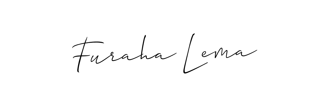 How to make Furaha Lema name signature. Use Allison_Script style for creating short signs online. This is the latest handwritten sign. Furaha Lema signature style 2 images and pictures png