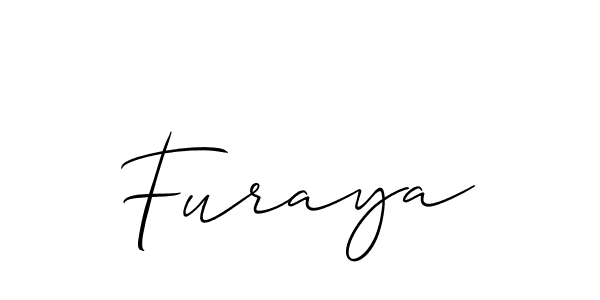 Use a signature maker to create a handwritten signature online. With this signature software, you can design (Allison_Script) your own signature for name Furaya. Furaya signature style 2 images and pictures png