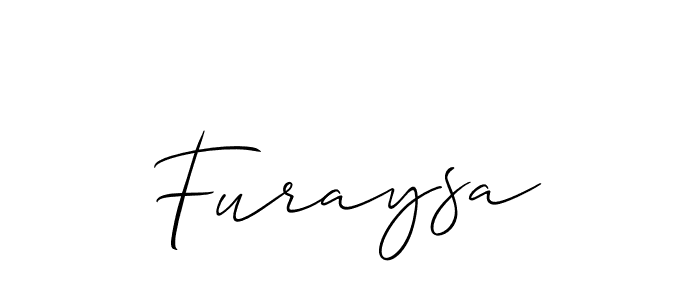 Allison_Script is a professional signature style that is perfect for those who want to add a touch of class to their signature. It is also a great choice for those who want to make their signature more unique. Get Furaysa name to fancy signature for free. Furaysa signature style 2 images and pictures png