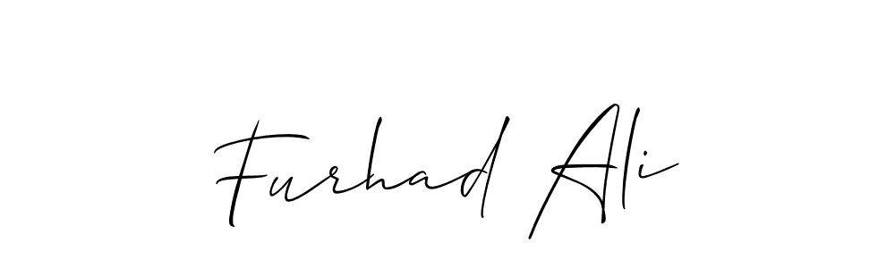 Make a beautiful signature design for name Furhad Ali. With this signature (Allison_Script) style, you can create a handwritten signature for free. Furhad Ali signature style 2 images and pictures png