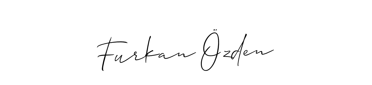 This is the best signature style for the Furkan Özden name. Also you like these signature font (Allison_Script). Mix name signature. Furkan Özden signature style 2 images and pictures png