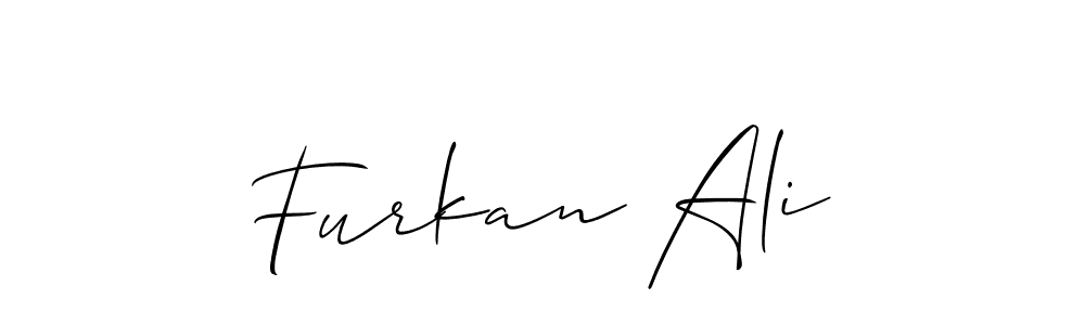if you are searching for the best signature style for your name Furkan Ali. so please give up your signature search. here we have designed multiple signature styles  using Allison_Script. Furkan Ali signature style 2 images and pictures png