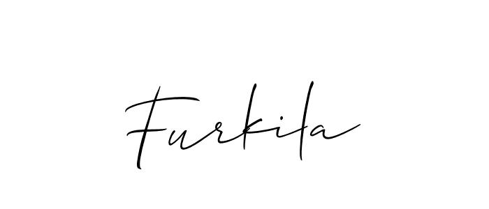 How to make Furkila signature? Allison_Script is a professional autograph style. Create handwritten signature for Furkila name. Furkila signature style 2 images and pictures png