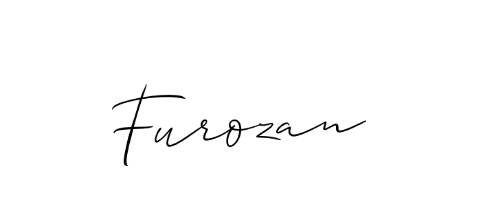 How to make Furozan signature? Allison_Script is a professional autograph style. Create handwritten signature for Furozan name. Furozan signature style 2 images and pictures png