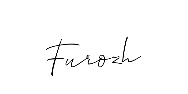 Allison_Script is a professional signature style that is perfect for those who want to add a touch of class to their signature. It is also a great choice for those who want to make their signature more unique. Get Furozh name to fancy signature for free. Furozh signature style 2 images and pictures png