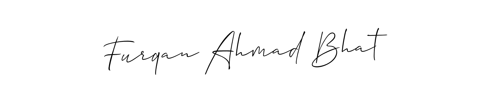 if you are searching for the best signature style for your name Furqan Ahmad Bhat. so please give up your signature search. here we have designed multiple signature styles  using Allison_Script. Furqan Ahmad Bhat signature style 2 images and pictures png
