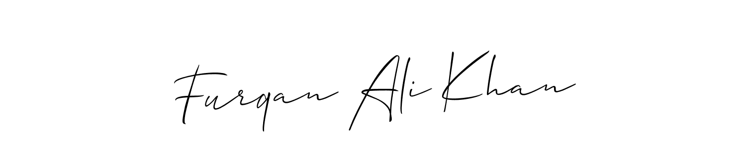 It looks lik you need a new signature style for name Furqan Ali Khan. Design unique handwritten (Allison_Script) signature with our free signature maker in just a few clicks. Furqan Ali Khan signature style 2 images and pictures png