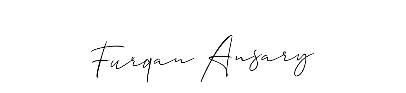 Also You can easily find your signature by using the search form. We will create Furqan Ansary name handwritten signature images for you free of cost using Allison_Script sign style. Furqan Ansary signature style 2 images and pictures png