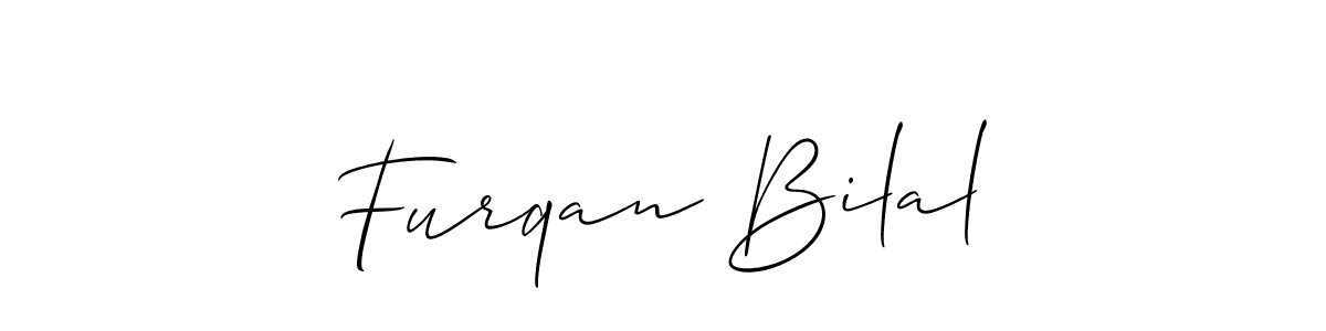 Use a signature maker to create a handwritten signature online. With this signature software, you can design (Allison_Script) your own signature for name Furqan Bilal. Furqan Bilal signature style 2 images and pictures png