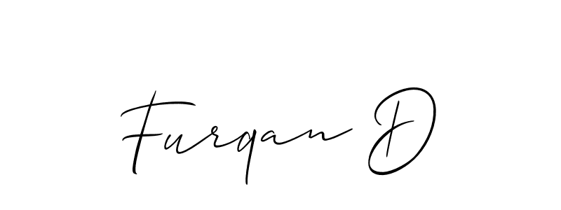 Also we have Furqan D name is the best signature style. Create professional handwritten signature collection using Allison_Script autograph style. Furqan D signature style 2 images and pictures png
