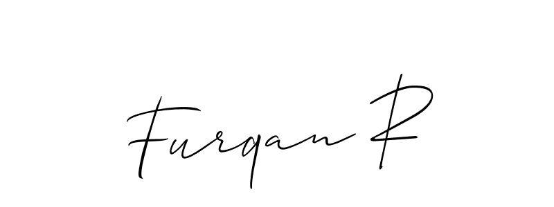 Design your own signature with our free online signature maker. With this signature software, you can create a handwritten (Allison_Script) signature for name Furqan R. Furqan R signature style 2 images and pictures png