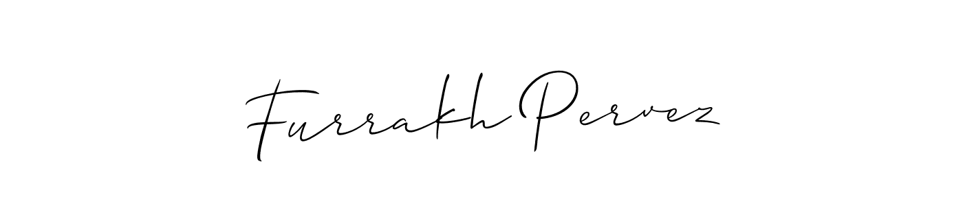 How to make Furrakh Pervez signature? Allison_Script is a professional autograph style. Create handwritten signature for Furrakh Pervez name. Furrakh Pervez signature style 2 images and pictures png