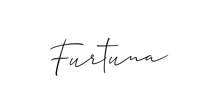 Design your own signature with our free online signature maker. With this signature software, you can create a handwritten (Allison_Script) signature for name Furtuna. Furtuna signature style 2 images and pictures png