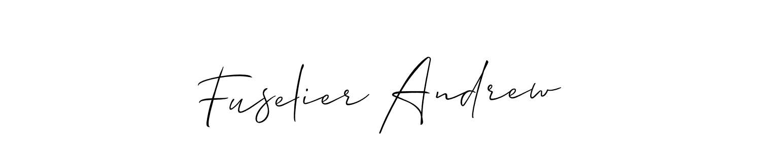 It looks lik you need a new signature style for name Fuselier Andrew. Design unique handwritten (Allison_Script) signature with our free signature maker in just a few clicks. Fuselier Andrew signature style 2 images and pictures png