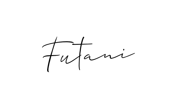 if you are searching for the best signature style for your name Futani. so please give up your signature search. here we have designed multiple signature styles  using Allison_Script. Futani signature style 2 images and pictures png