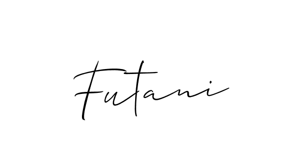 if you are searching for the best signature style for your name Futani. so please give up your signature search. here we have designed multiple signature styles  using Allison_Script. Futani signature style 2 images and pictures png