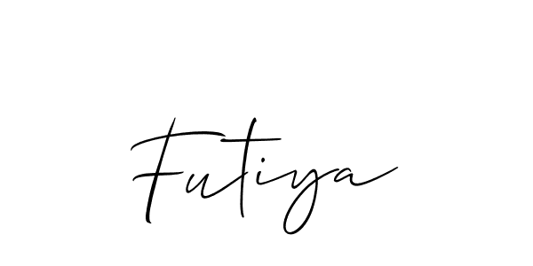 Futiya stylish signature style. Best Handwritten Sign (Allison_Script) for my name. Handwritten Signature Collection Ideas for my name Futiya. Futiya signature style 2 images and pictures png