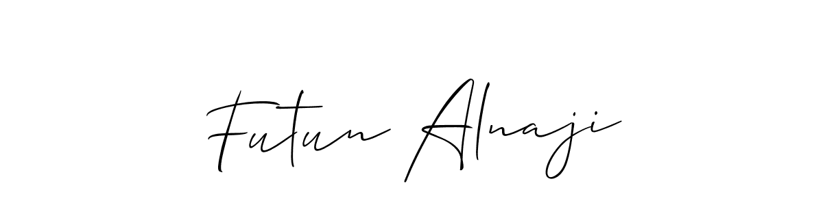 if you are searching for the best signature style for your name Futun Alnaji. so please give up your signature search. here we have designed multiple signature styles  using Allison_Script. Futun Alnaji signature style 2 images and pictures png