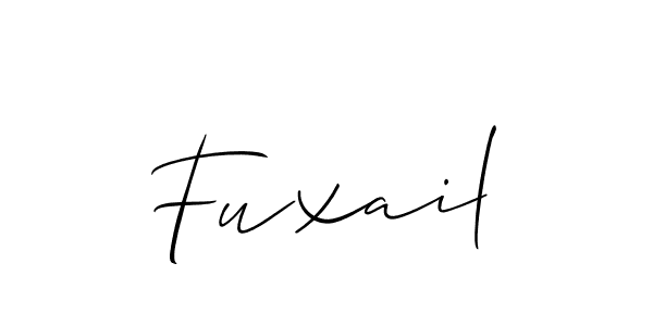 It looks lik you need a new signature style for name Fuxail. Design unique handwritten (Allison_Script) signature with our free signature maker in just a few clicks. Fuxail signature style 2 images and pictures png