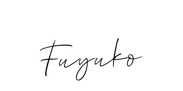 Also we have Fuyuko name is the best signature style. Create professional handwritten signature collection using Allison_Script autograph style. Fuyuko signature style 2 images and pictures png