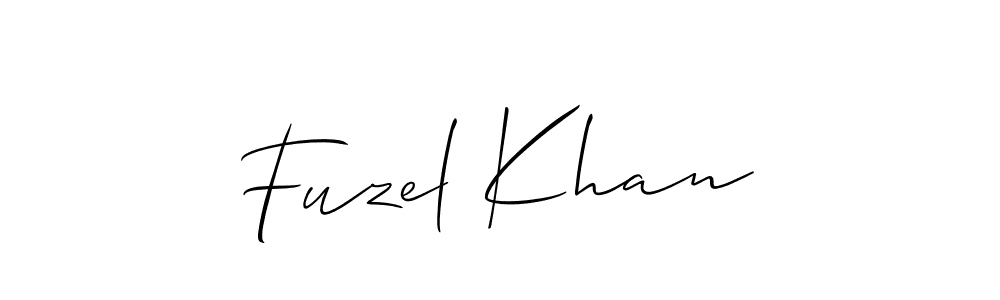 It looks lik you need a new signature style for name Fuzel Khan. Design unique handwritten (Allison_Script) signature with our free signature maker in just a few clicks. Fuzel Khan signature style 2 images and pictures png