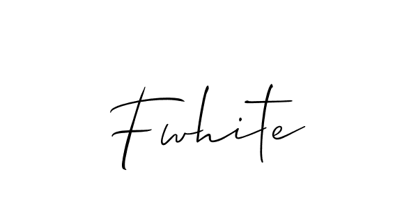 Fwhite stylish signature style. Best Handwritten Sign (Allison_Script) for my name. Handwritten Signature Collection Ideas for my name Fwhite. Fwhite signature style 2 images and pictures png