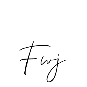 Make a beautiful signature design for name Fwj. Use this online signature maker to create a handwritten signature for free. Fwj signature style 2 images and pictures png