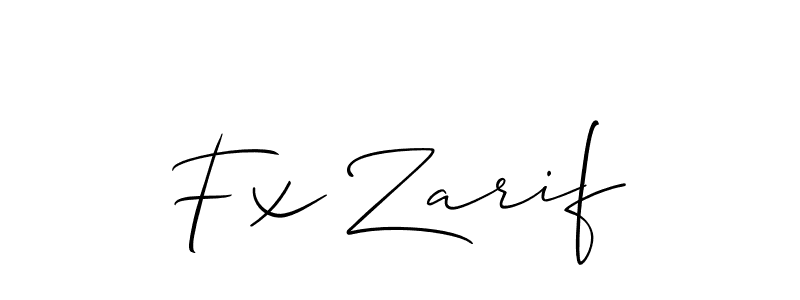 if you are searching for the best signature style for your name Fx Zarif. so please give up your signature search. here we have designed multiple signature styles  using Allison_Script. Fx Zarif signature style 2 images and pictures png