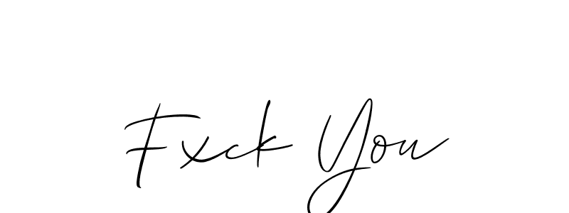 Best and Professional Signature Style for Fxck You. Allison_Script Best Signature Style Collection. Fxck You signature style 2 images and pictures png