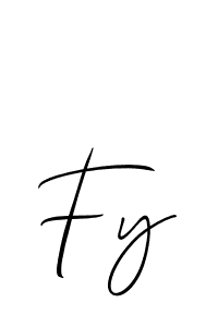 Allison_Script is a professional signature style that is perfect for those who want to add a touch of class to their signature. It is also a great choice for those who want to make their signature more unique. Get Fy name to fancy signature for free. Fy signature style 2 images and pictures png