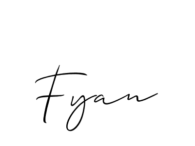 Best and Professional Signature Style for Fyan. Allison_Script Best Signature Style Collection. Fyan signature style 2 images and pictures png