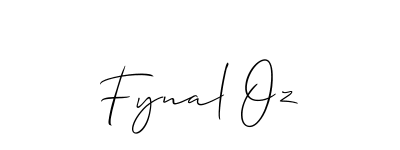 The best way (Allison_Script) to make a short signature is to pick only two or three words in your name. The name Fynal Oz include a total of six letters. For converting this name. Fynal Oz signature style 2 images and pictures png