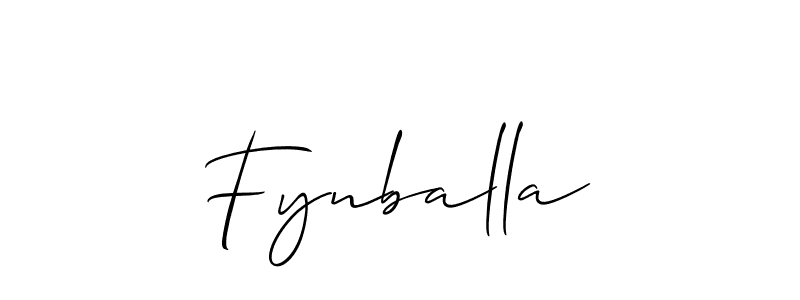 The best way (Allison_Script) to make a short signature is to pick only two or three words in your name. The name Fynballa include a total of six letters. For converting this name. Fynballa signature style 2 images and pictures png