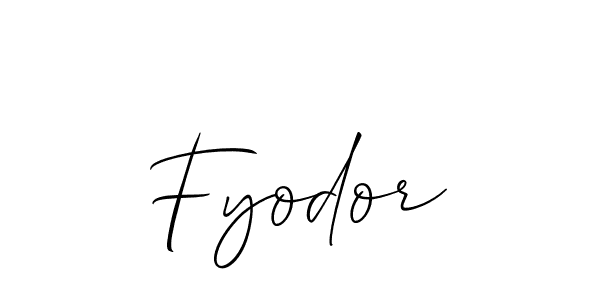 Create a beautiful signature design for name Fyodor. With this signature (Allison_Script) fonts, you can make a handwritten signature for free. Fyodor signature style 2 images and pictures png