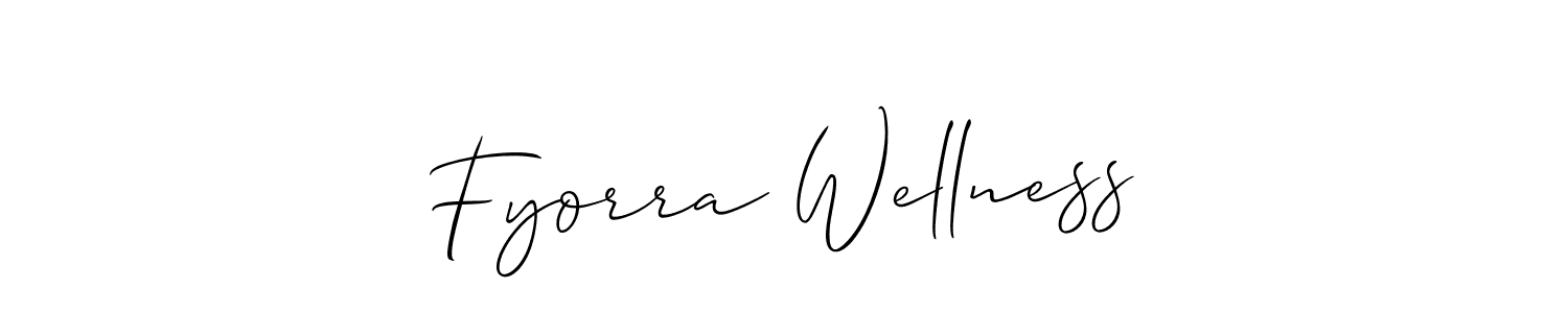 Design your own signature with our free online signature maker. With this signature software, you can create a handwritten (Allison_Script) signature for name Fyorra Wellness. Fyorra Wellness signature style 2 images and pictures png