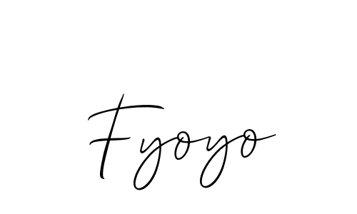 Create a beautiful signature design for name Fyoyo. With this signature (Allison_Script) fonts, you can make a handwritten signature for free. Fyoyo signature style 2 images and pictures png
