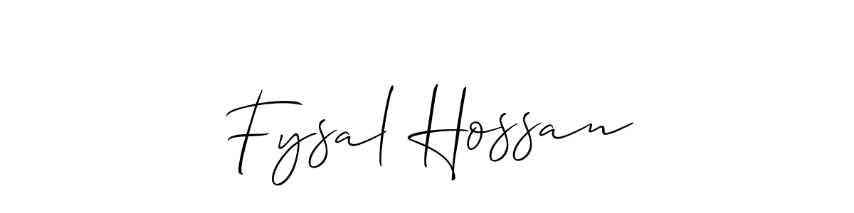 Fysal Hossan stylish signature style. Best Handwritten Sign (Allison_Script) for my name. Handwritten Signature Collection Ideas for my name Fysal Hossan. Fysal Hossan signature style 2 images and pictures png