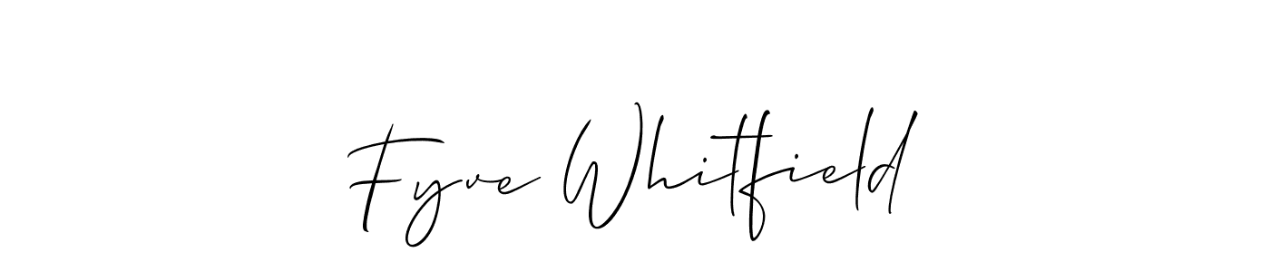 How to make Fyve Whitfield signature? Allison_Script is a professional autograph style. Create handwritten signature for Fyve Whitfield name. Fyve Whitfield signature style 2 images and pictures png