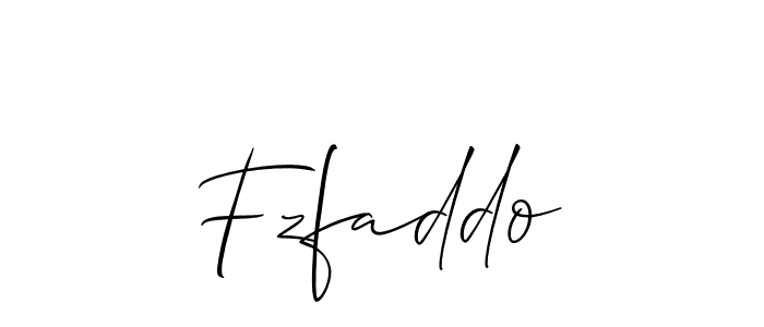 Create a beautiful signature design for name Fzfaddo. With this signature (Allison_Script) fonts, you can make a handwritten signature for free. Fzfaddo signature style 2 images and pictures png