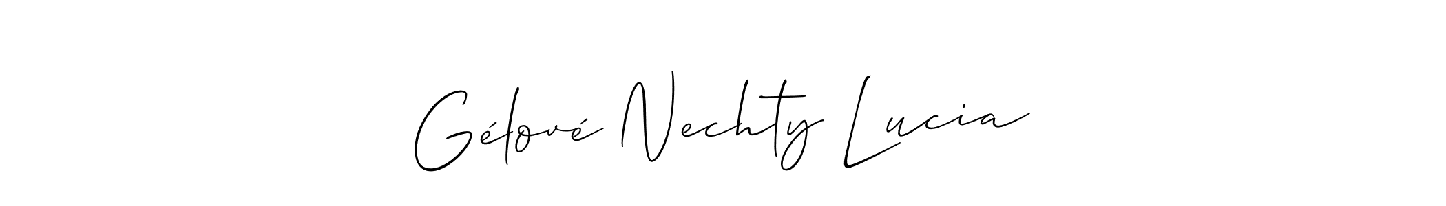 Here are the top 10 professional signature styles for the name Gélové Nechty Lucia. These are the best autograph styles you can use for your name. Gélové Nechty Lucia signature style 2 images and pictures png