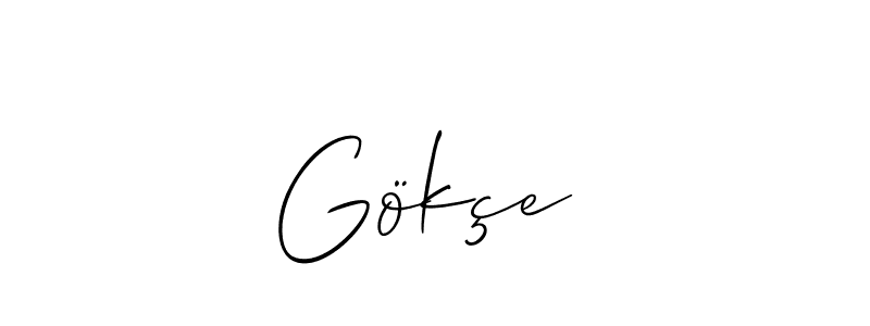 Allison_Script is a professional signature style that is perfect for those who want to add a touch of class to their signature. It is also a great choice for those who want to make their signature more unique. Get Gökçe  name to fancy signature for free. Gökçe  signature style 2 images and pictures png