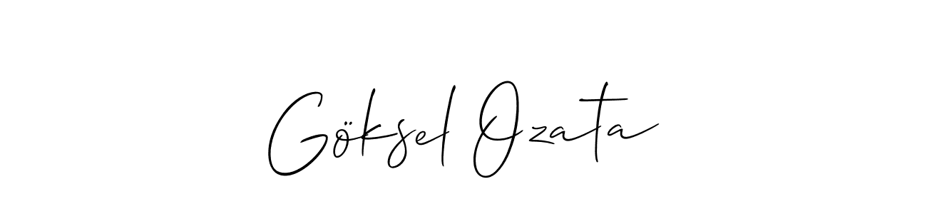 Best and Professional Signature Style for Göksel Ozata. Allison_Script Best Signature Style Collection. Göksel Ozata signature style 2 images and pictures png