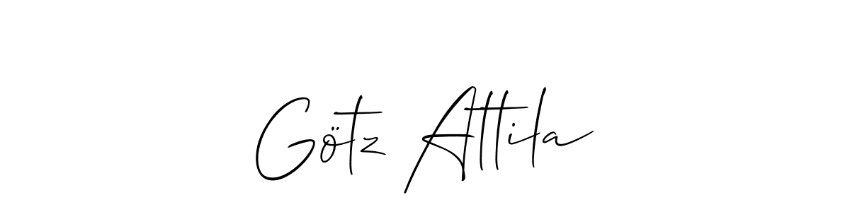 The best way (Allison_Script) to make a short signature is to pick only two or three words in your name. The name Götz Attila include a total of six letters. For converting this name. Götz Attila signature style 2 images and pictures png