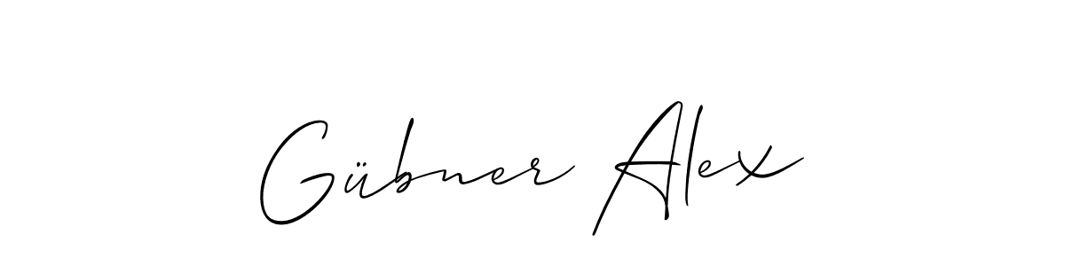 Also we have Gübner Alex name is the best signature style. Create professional handwritten signature collection using Allison_Script autograph style. Gübner Alex signature style 2 images and pictures png